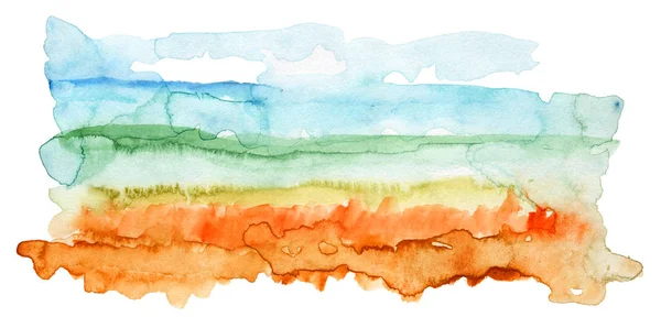 Abstrait Paysage aquarelle Fond — Photo