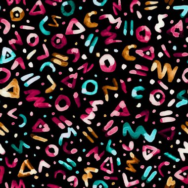 elle çizilmiş suluboya seamless modeli