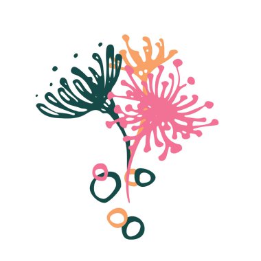 botanik yerleştirme baskı illüstrasyon. el çizilmiş vektör