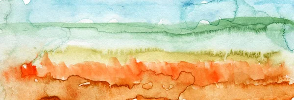 Abstrait Paysage aquarelle Fond — Photo