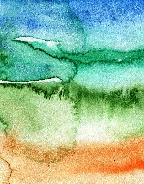 Abstract Landscape watercolor Background — Stock Photo, Image