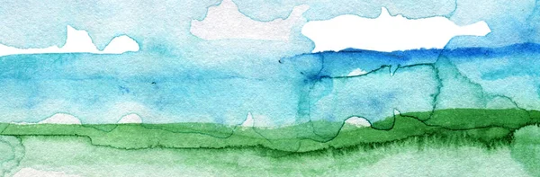 Abstrait Paysage aquarelle Fond — Photo