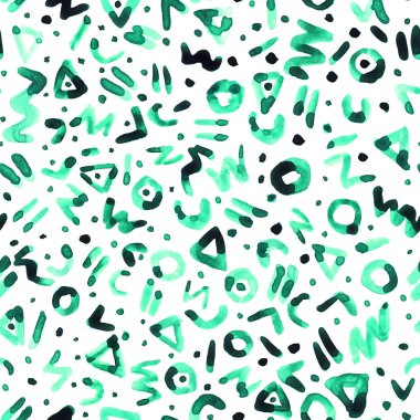 elle çizilmiş suluboya seamless modeli