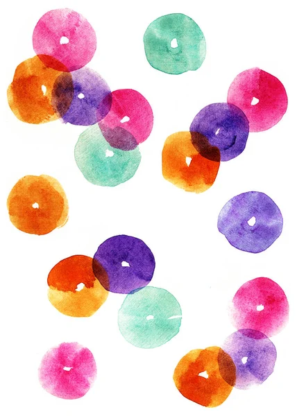 Hand Drawn Confetti Abstract Watercolor Geometrical Background — Stock Photo, Image