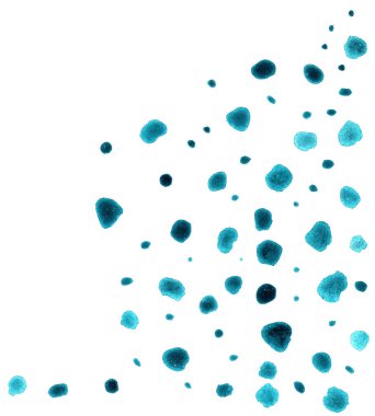 El Çizimi Turkuaz Soyut Suluboya Köşesi Arkaplanı