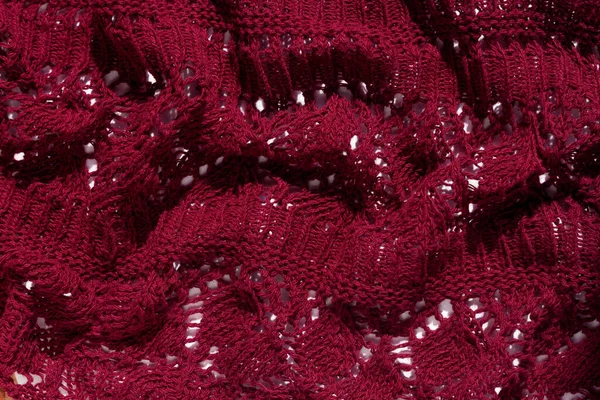 Dzianina Tekstury Bordowy Materiał Abstrakcyjne Tło Ciemnoczerwony Materiał Wina Jasnej — Zdjęcie stockowe