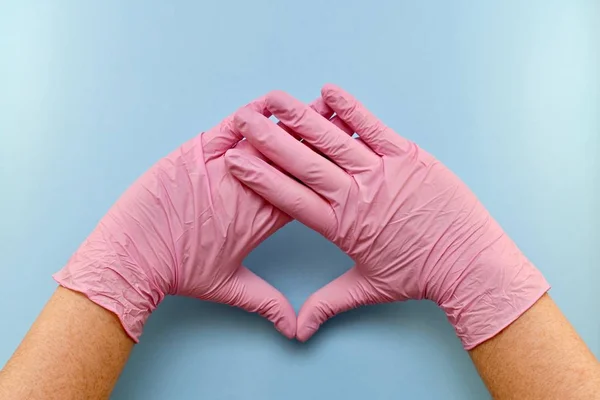 Gesture, muzzle, with a gloved thumb up. — Stock Photo, Image