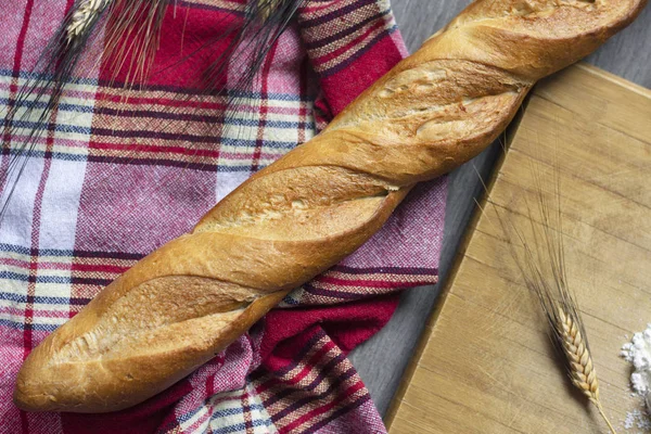 original french baguette, making bread