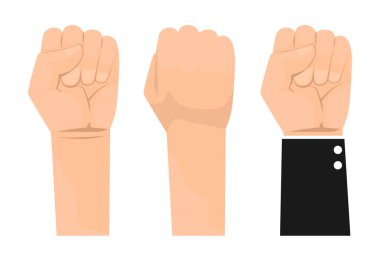 close up of hand gesturing. Business Hand fist vector illustration. Use for advertising and presentation. clipart