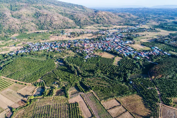 Vista aerea del paesaggio del villaggio . — Foto Stock