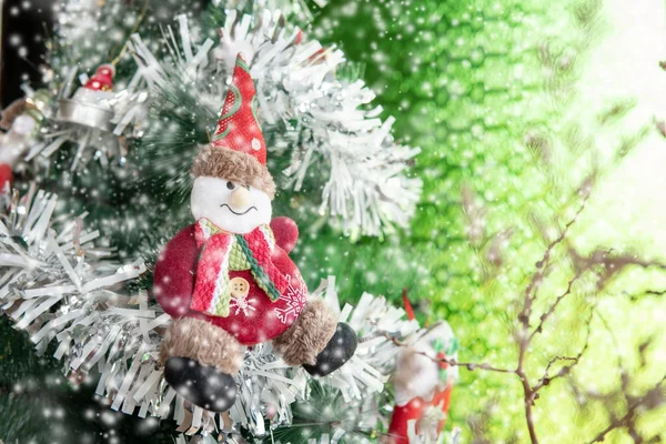 Merry Christmas and happy new year concept, Close Up of Doll han — Stock Photo, Image