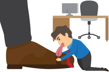 Büyük dilli bir iş adamı patronuna yalakalık yapıyor.