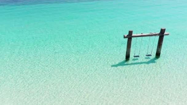 Images Rouleau Vue Aérienne Vagues Océan Plage Littoral Rocheux Belle — Video