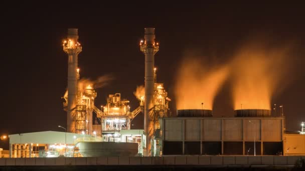 Timelapse Tillverkning Oljeraffinaderi Terminal Industriell Anläggning För Lagring Olja Och — Stockvideo