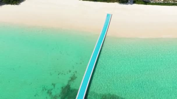 Roll Widok Lotu Ptaka Drone Myanmar Wyspa Plaża Ocean Fala — Wideo stockowe