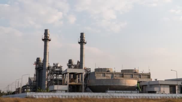 Timelapse Terminal Refinería Petróleo Fabricación Una Instalación Industrial Para Almacenamiento — Vídeo de stock