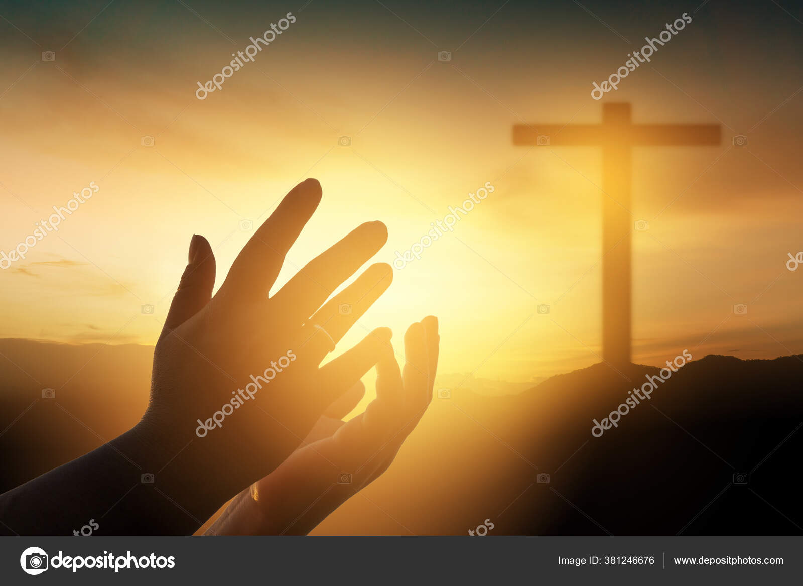 Human Hands Open Palm Worship Eucharist Therapy Bless God Helping Stock  Photo by ©artitcom 381246676