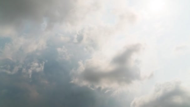 Побудова Хмар Рухів Пухнасті Пухнасті Білі Хмари Проміжок Часу Неба — стокове відео