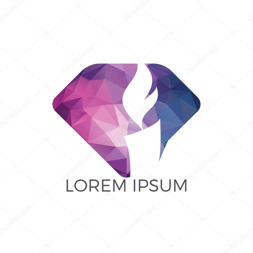 Candle logo design. Natural gas business company modern trendy fresh energy abstract symbol design.