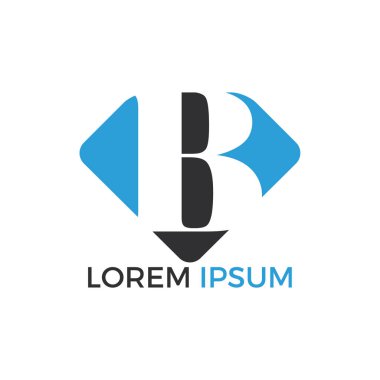 İlk harf B vektör logo tasarımı. Mektup b iş vektör logo şablonu.