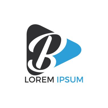 İlk harf B vektör logo tasarımı. Mektup b iş vektör logo şablonu.