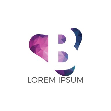 İlk harf B vektör logo tasarımı. Mektup b iş vektör logo şablonu.