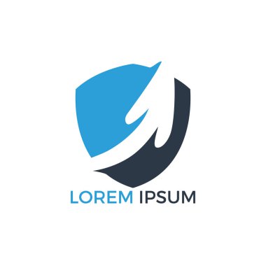 Ok iş logo tasarımı. İlerleme ve Başarı logosu.
