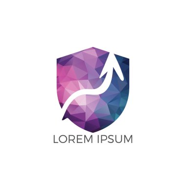 Ok iş logo tasarımı. İlerleme ve Başarı logosu.