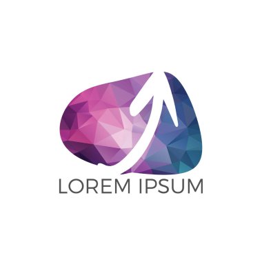 Ok iş logo tasarımı. İlerleme ve Başarı logosu.