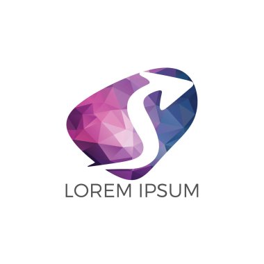 Ok iş logo tasarımı. İlerleme ve Başarı logosu.