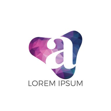 Harf A logo tasarımı. İlk harf bir iş logo tasarımı. Premium Kalite logo.