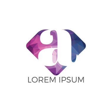 Harf A logo tasarımı. İlk harf bir iş logo tasarımı. Premium Kalite logo.
