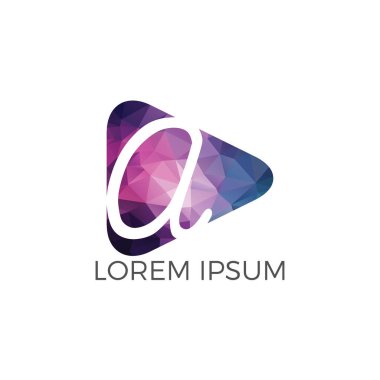 Harf A logo tasarımı. İlk harf bir iş logo tasarımı. Premium Kalite logo.