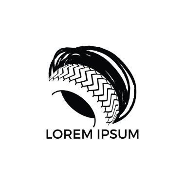Lastik şirketi veya lastik dükkanı vektör logosu tasarımı.