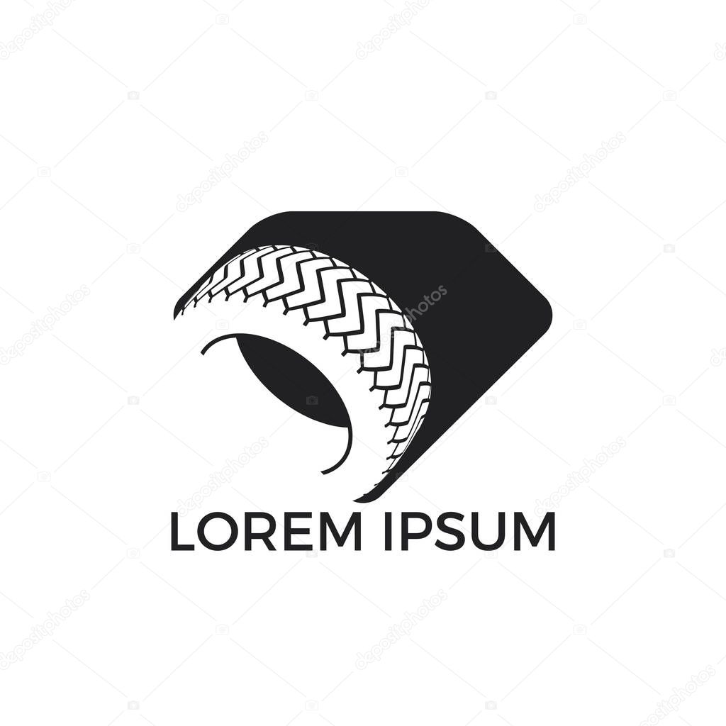 Tyre company or tyre shop vector logo design.
