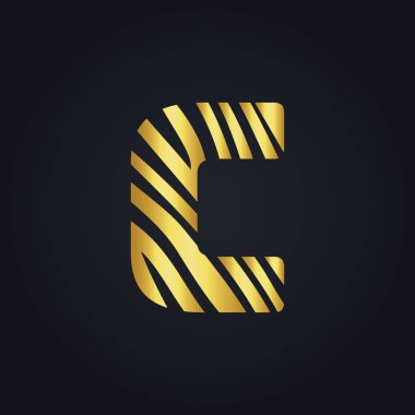 C harfi logo vektör tasarımı. İlk harfi C logo tasarımı.