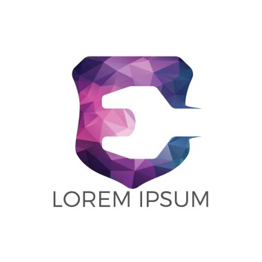 Teknik Onarım Servisi logo tasarımı anahtarı. Simge basit kayıt onarım araçları.