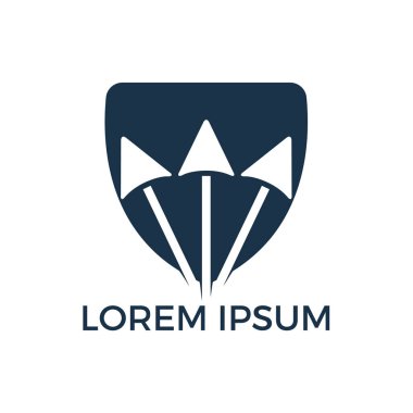 Oklar logo tasarım vektör. Ok vektör simgesi. Soyut okları sistem yaratıcı işareti. İlerleme strateji geliştirme simgesi.