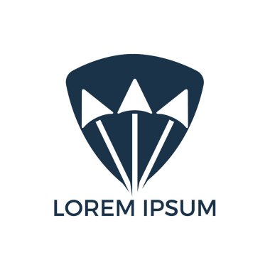 Oklar logo tasarım vektör. Ok vektör simgesi. Soyut okları sistem yaratıcı işareti. İlerleme strateji geliştirme simgesi.