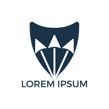 Oklar logo tasarım vektör. Ok vektör simgesi. Soyut okları sistem yaratıcı işareti. İlerleme strateji geliştirme simgesi.