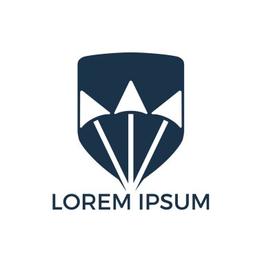 Oklar logo tasarım vektör. Ok vektör simgesi. Soyut okları sistem yaratıcı işareti. İlerleme strateji geliştirme simgesi.