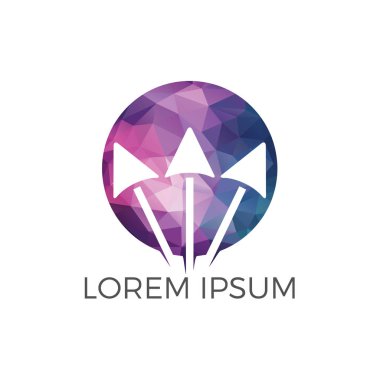 Oklar logo tasarım vektör. Ok vektör simgesi. Soyut okları sistem yaratıcı işareti. İlerleme strateji geliştirme simgesi.