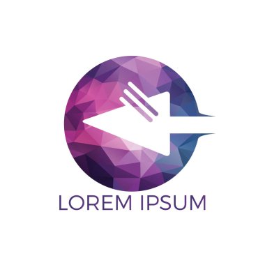 İmleç logo tasarım konsepti. Piksel ok logo tasarımı. Ok işaretçisini logo iş marka simgesi.