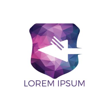 İmleç logo tasarım konsepti. Piksel ok logo tasarımı. Ok işaretçisini logo iş marka simgesi.