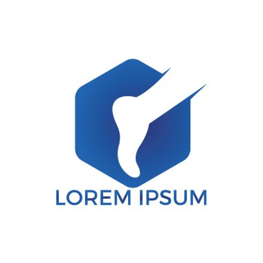 Ayak ve ayak bileği podiatry vektör logo tasarımı. Ayak logo tasarım şablonu. Ayak bakımı ve masaj logo tasarımı.
