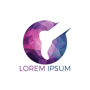Ayak ve ayak bileği podiatry vektör logo tasarımı. Ayak logo tasarım şablonu. Ayak bakımı ve masaj logo tasarımı.