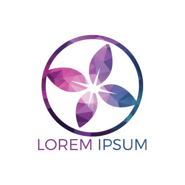 Doğa logo tasarımı. Yeşil tropikal simgesi bırakır. Ağaç bitki örtüsü Logo şablonu.