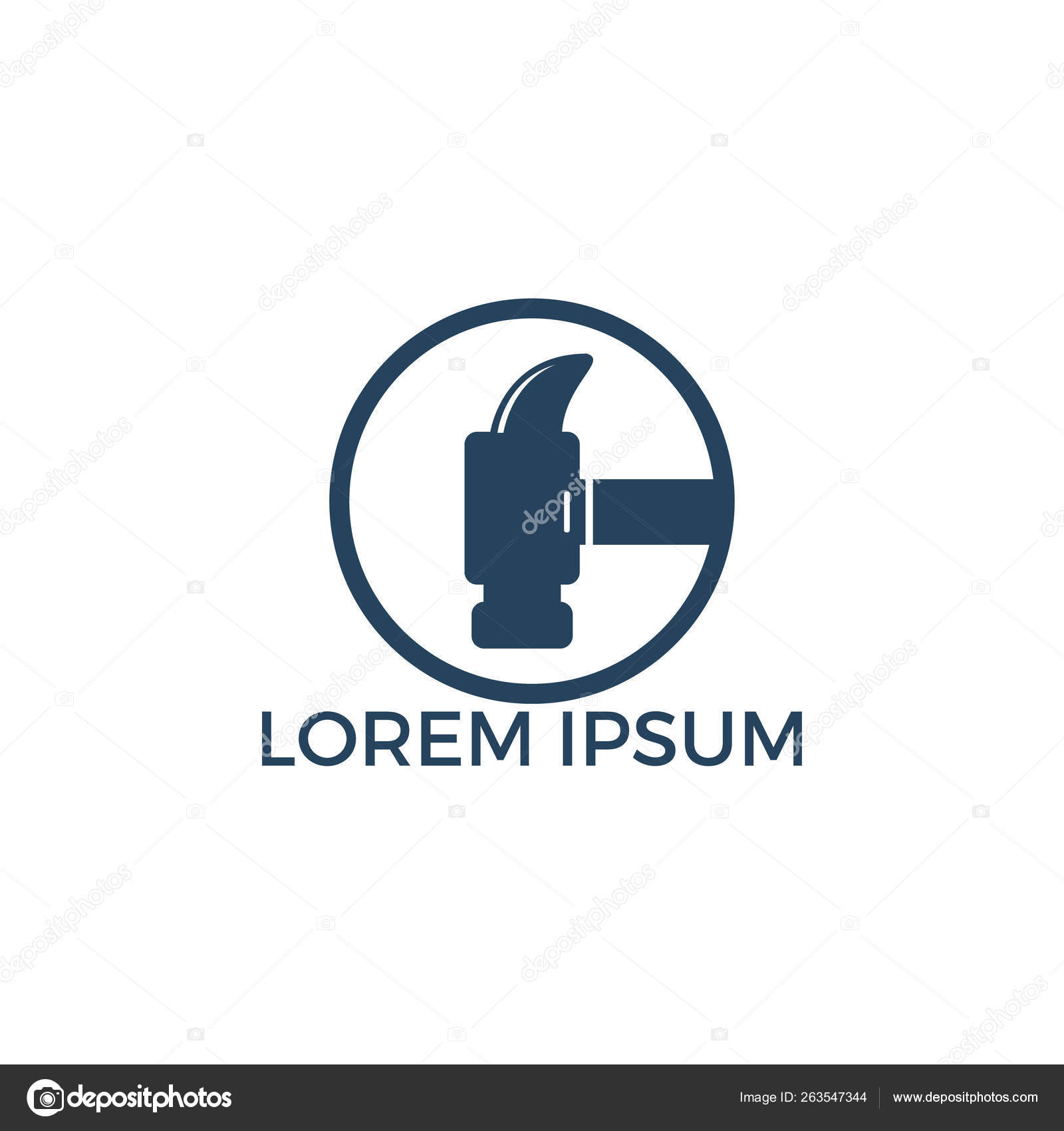 Hammer Tool Vector Logo Design Renovation Repairment Vector Logo Design Vector Image By C Naseebzeeba Gmail Com Vector Stock 263547344