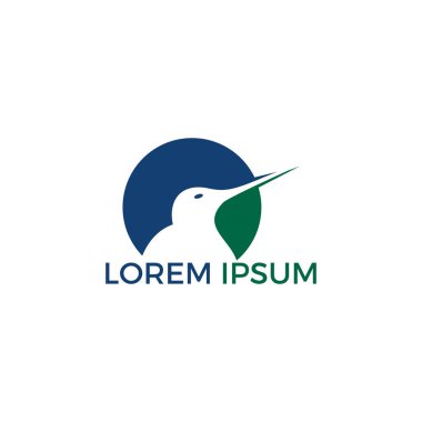 Kivi kuş vektör logo tasarımı.