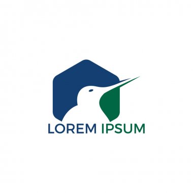 Kivi kuş vektör logo tasarımı.